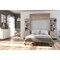 Bestar Cielo 99W Full Murphy Bed with Floating Shelves and Drawers (98W), Rustic Brown & White 80891-000009 - alternate 5